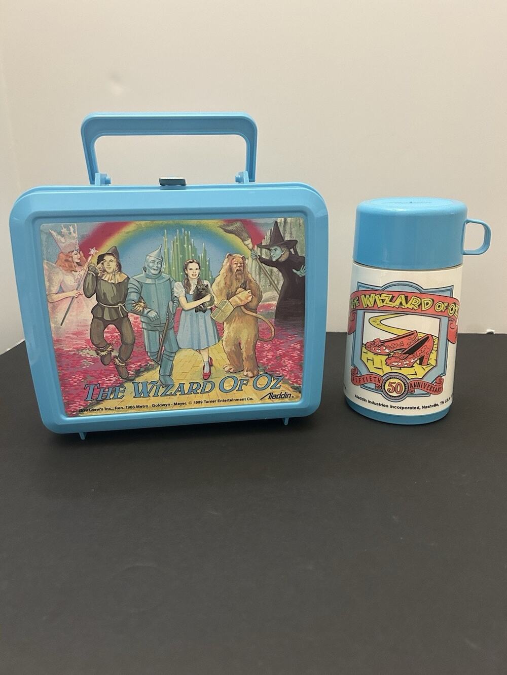 1989 Aladdin The Wizard of Oz Lunch Box with Thermos Vintage